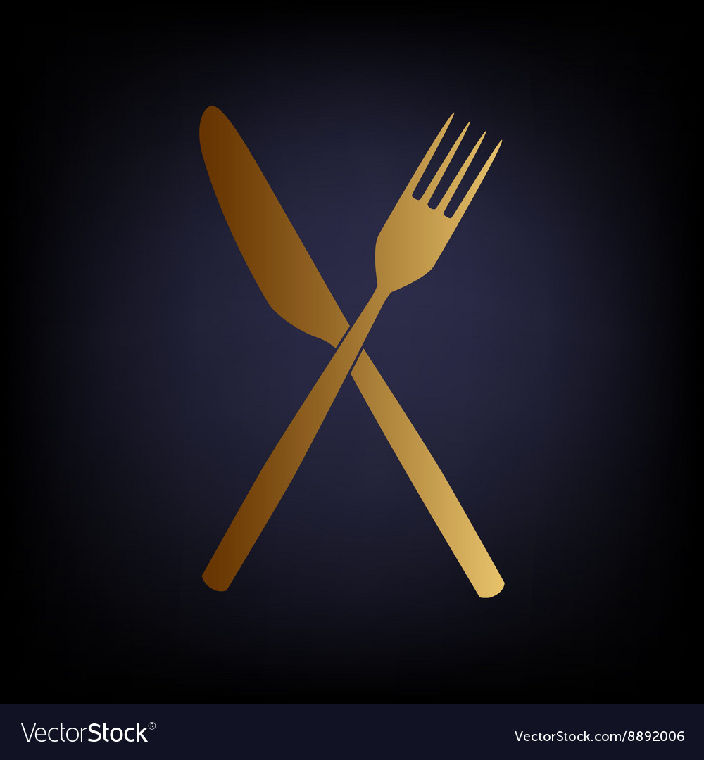 Fork and knife sign Royalty Free Vector Image - VectorStock