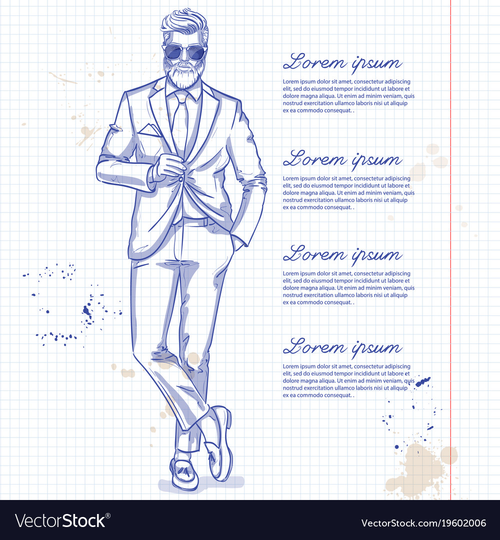 Man model Royalty Free Vector Image - VectorStock