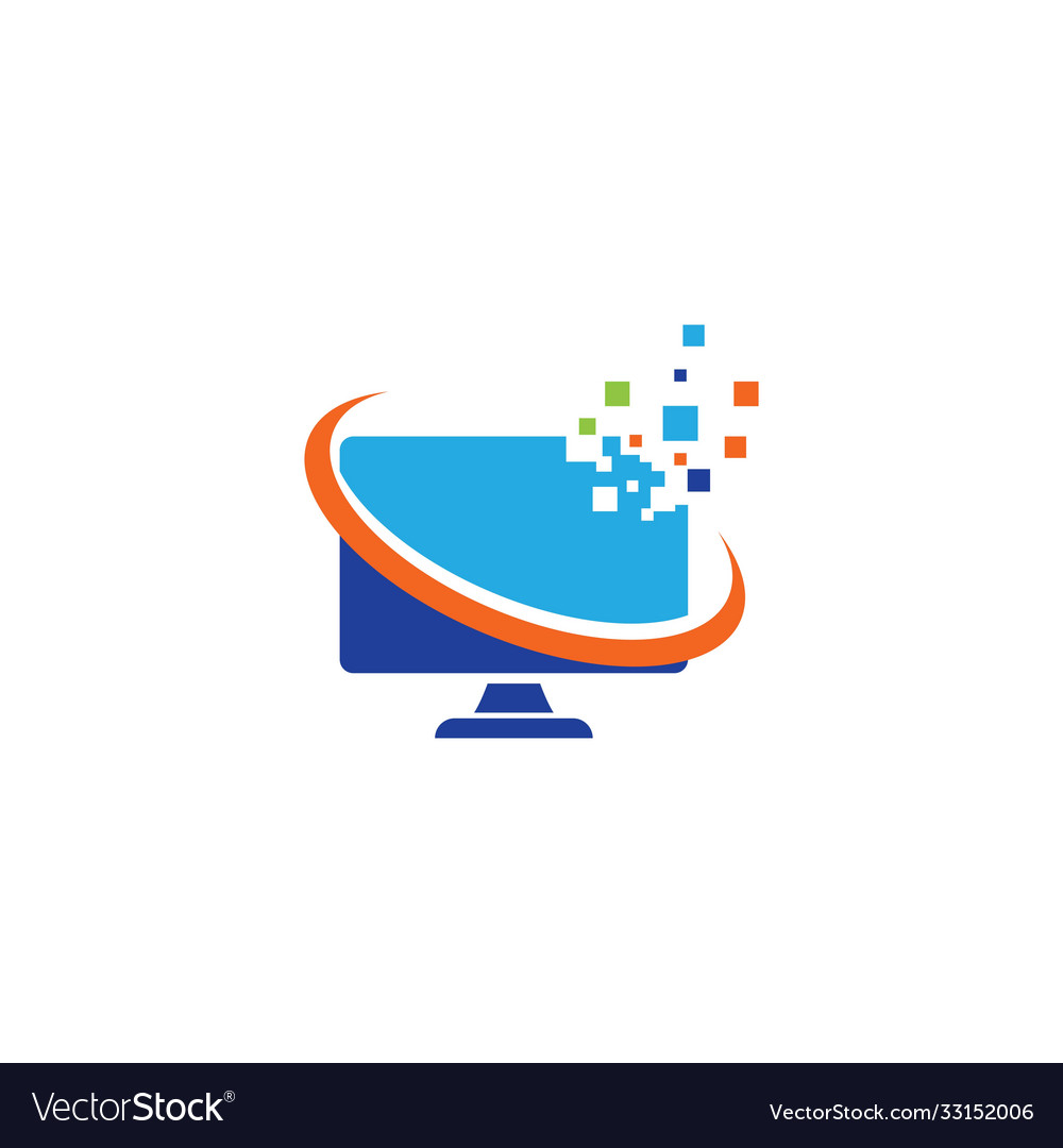 Monitor computer icon Royalty Free Vector Image