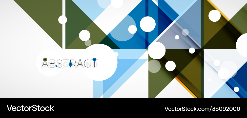 Set triangle geometric backgrounds Royalty Free Vector Image