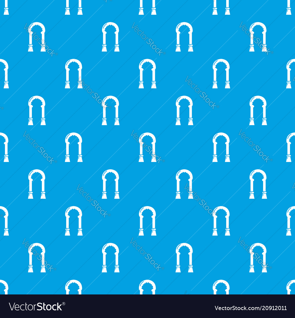 Archway Decor Pattern Seamless Blue Royalty Free Vector Archway Decor Pattern Seamless Blue Vector Image
