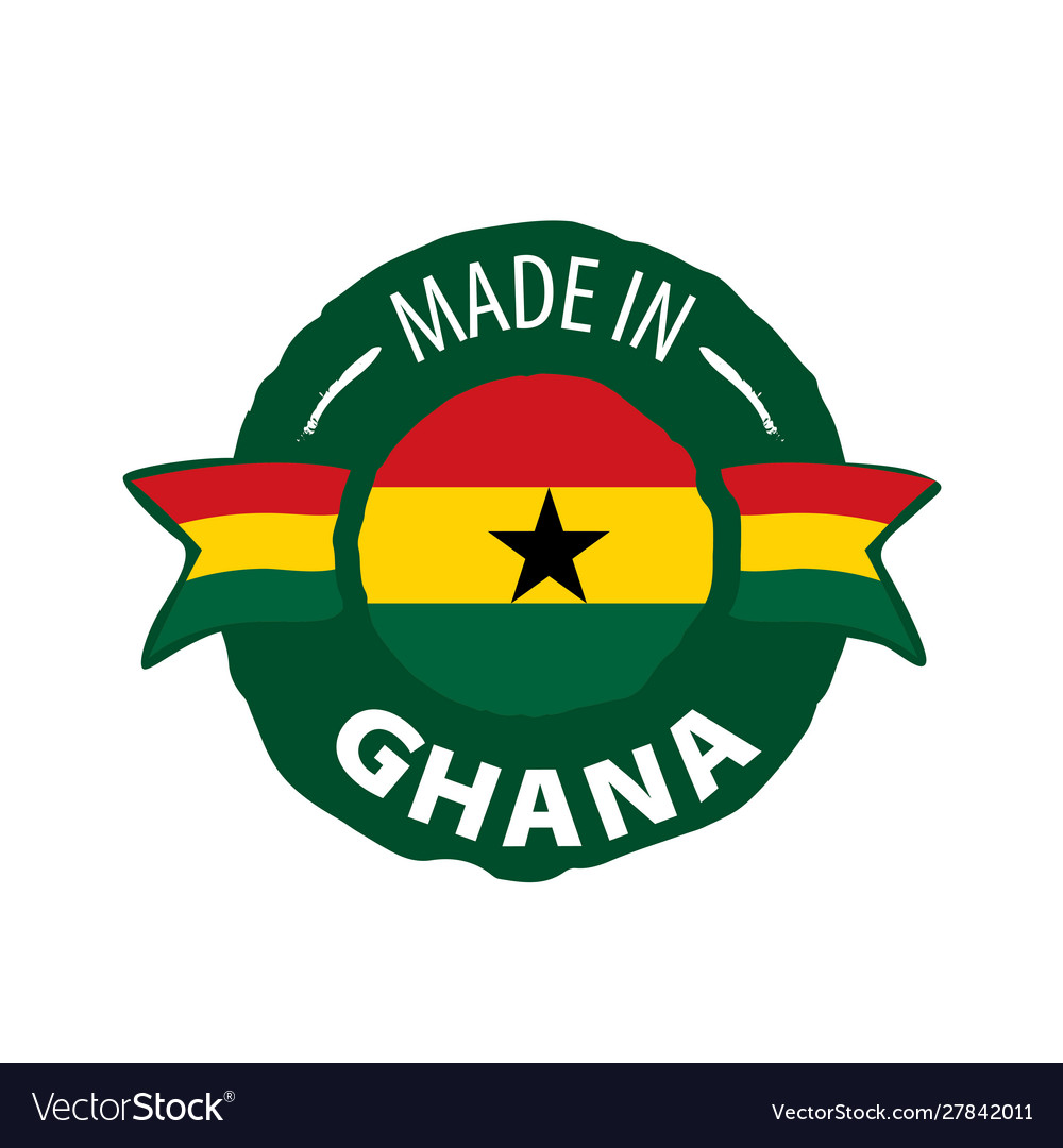 Ghana flag on a white Royalty Free Vector Image