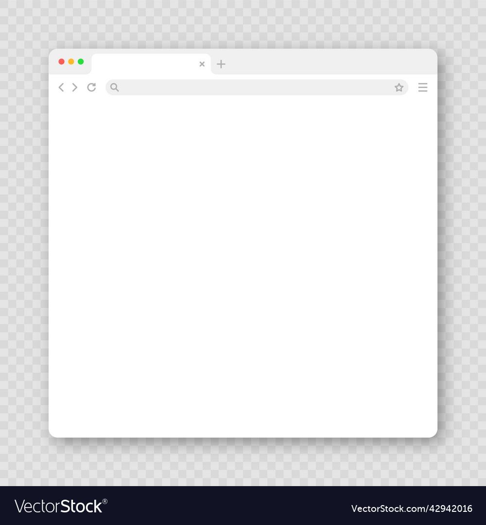 Blank web browser window with tab toolbar Vector Image