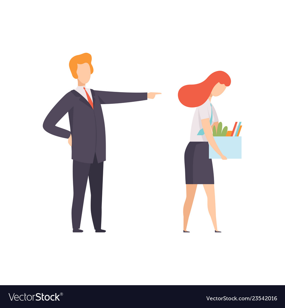 Businessman dismissed from work Royalty Free Vector Image