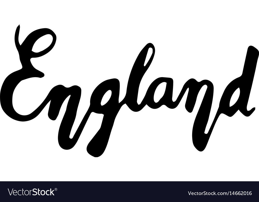 England hand lettering isolated on white Vector Image