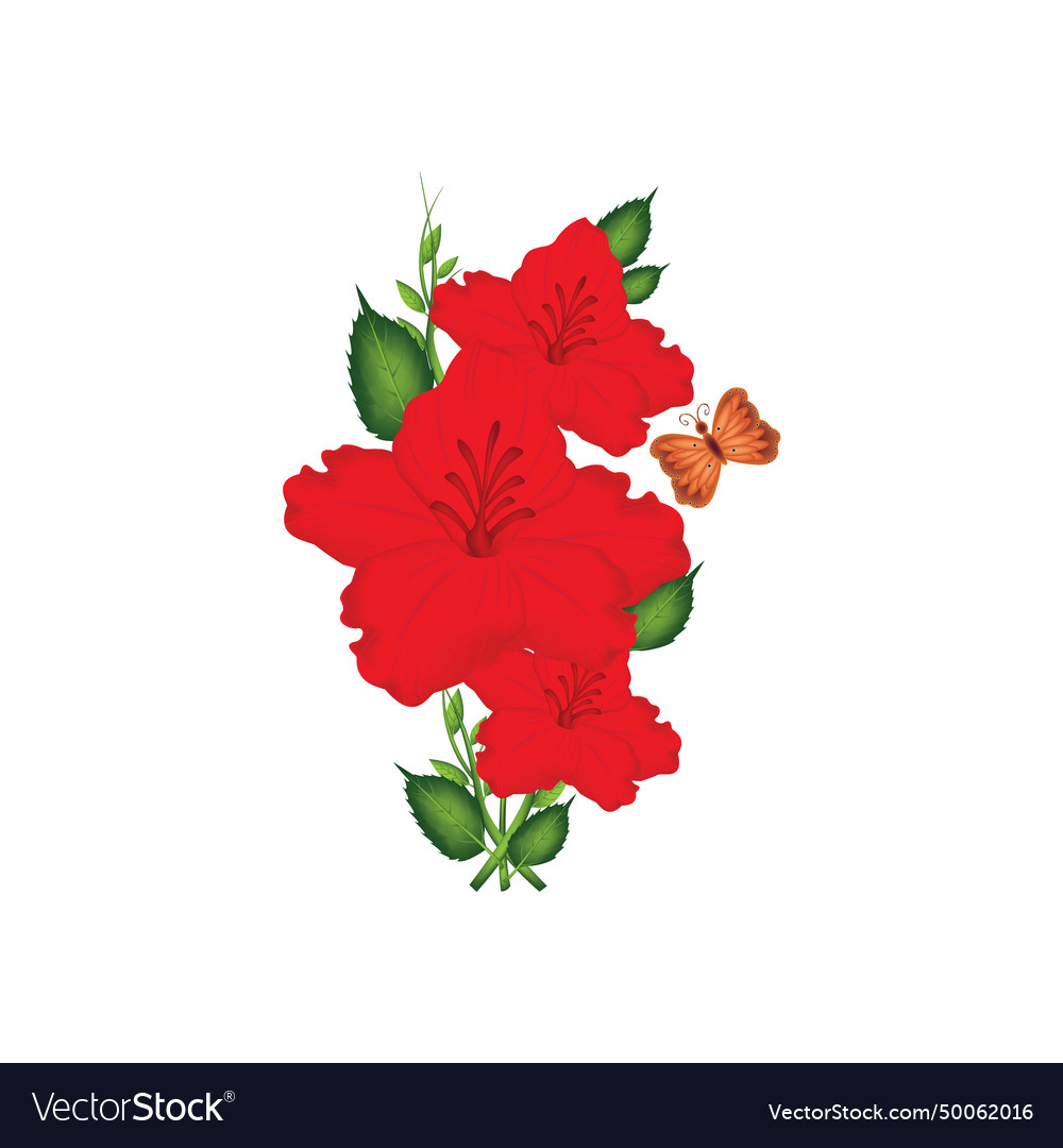 Hibiscus design Royalty Free Vector Image - VectorStock