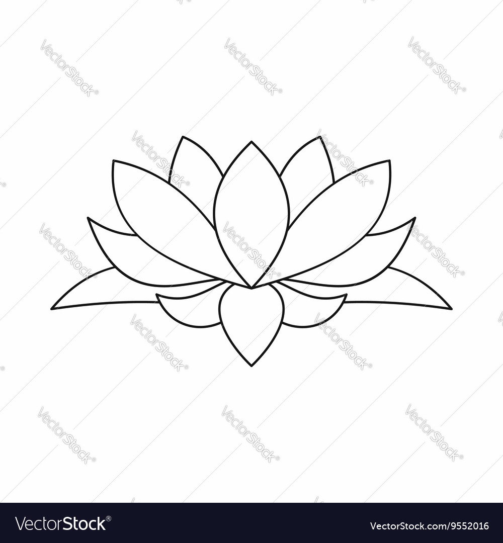 Free Free 279 Lotus Flower Outline Svg SVG PNG EPS DXF File