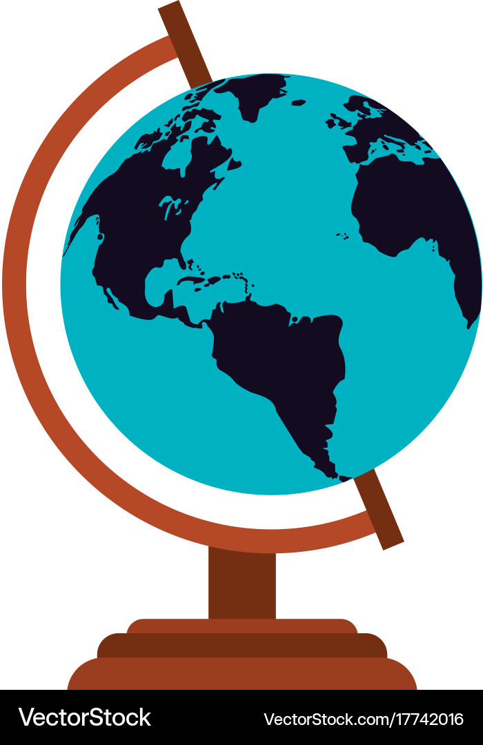 Planet earth icon image Royalty Free Vector Image