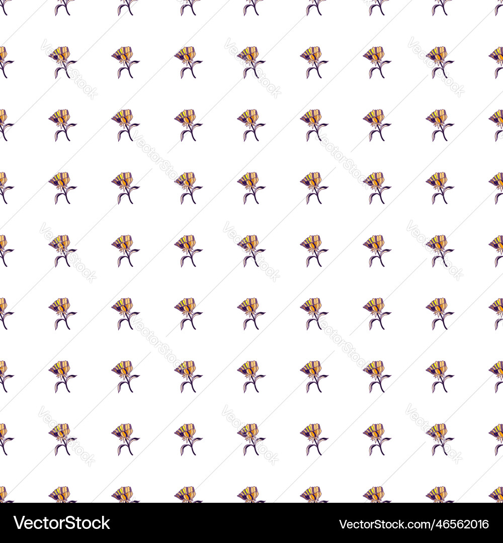 Seamless pattern with hand drawn flowers Vector Image