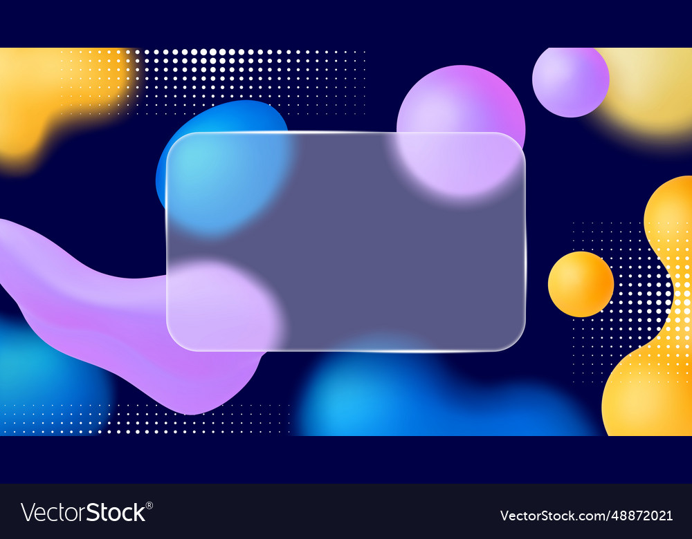 3d matt glass or plastic background with abstract Vector Image