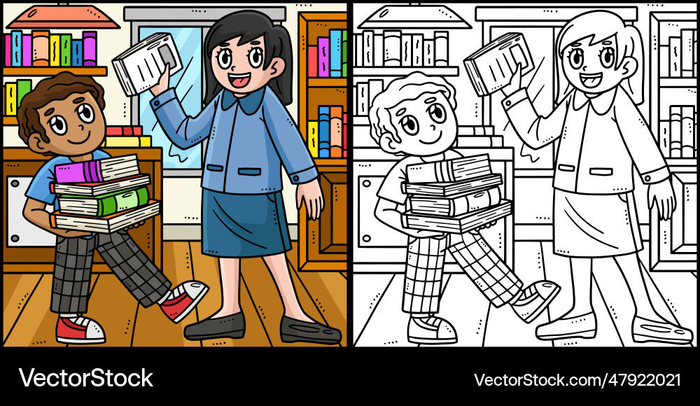 Back to school student and teacher Royalty Free Vector Image