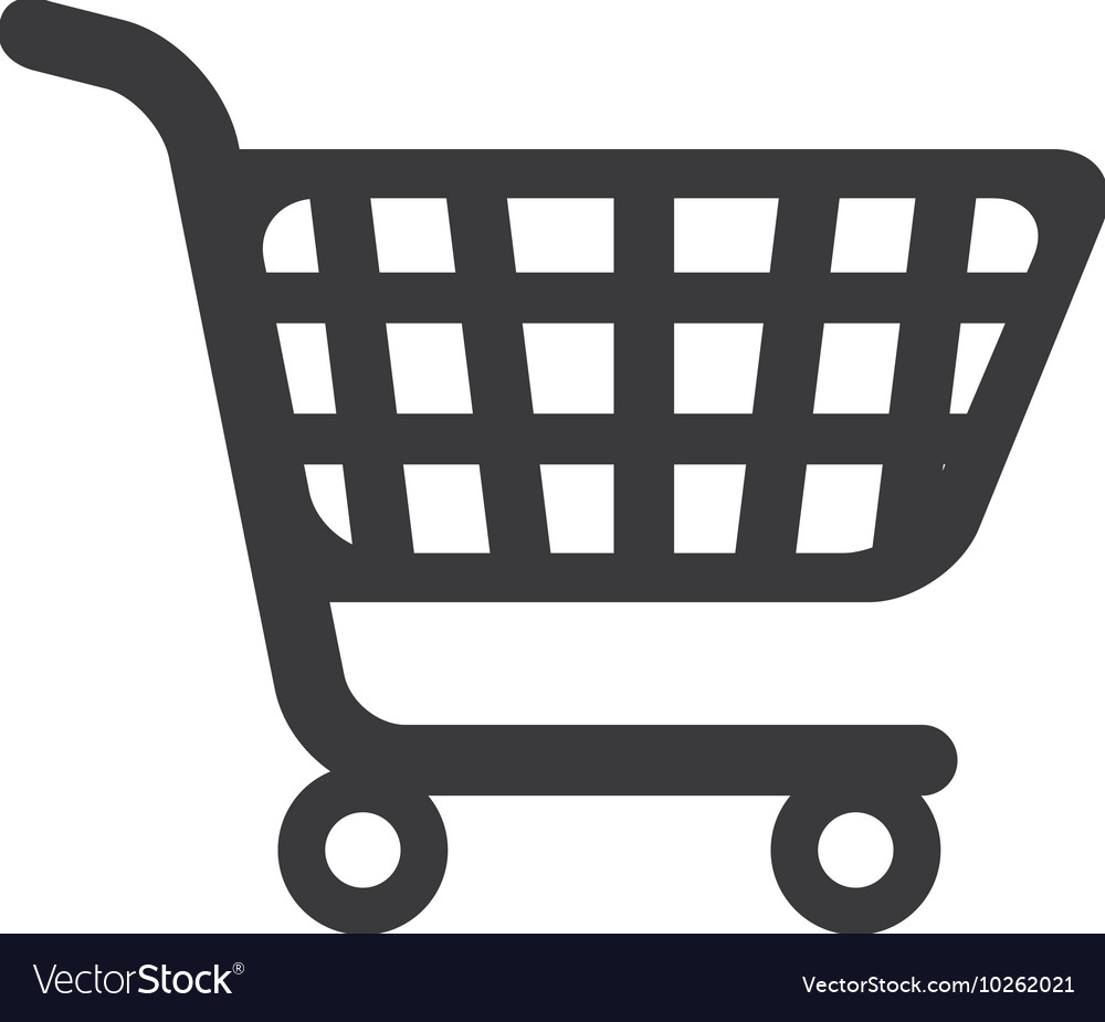 Cart supermarket shopping icon Royalty Free Vector Image