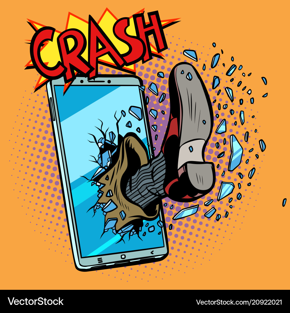 Hacking a mobile phone device Royalty Free Vector Image