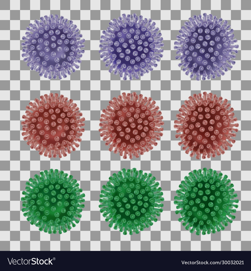 Set coronavirus single stranded rna virus vector image