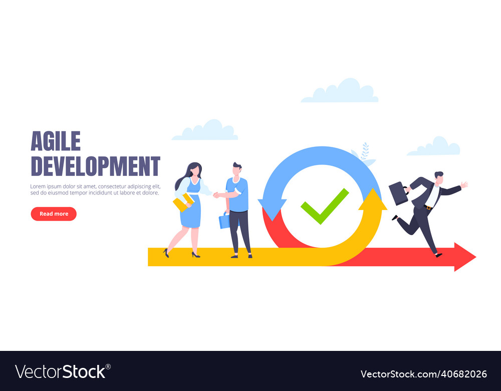 Agile development methodology business concept Vector Image