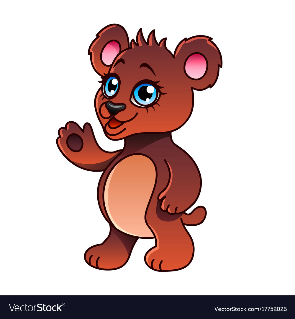 Cartoon bear isolated Royalty Free Vector Image