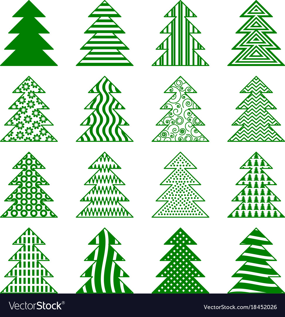 Christmas fir trees Royalty Free Vector Image - VectorStock