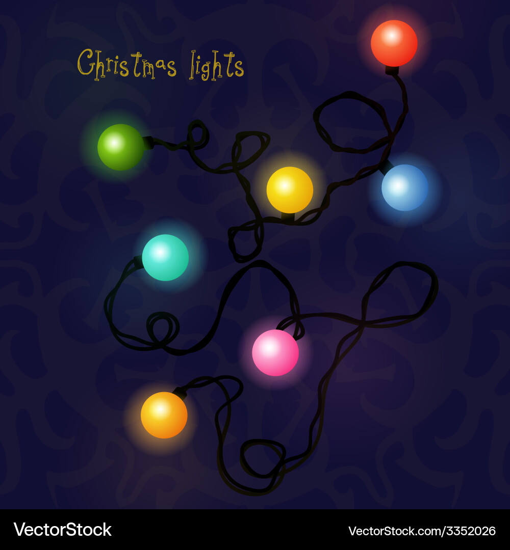 Christmas lights Royalty Free Vector Image - VectorStock