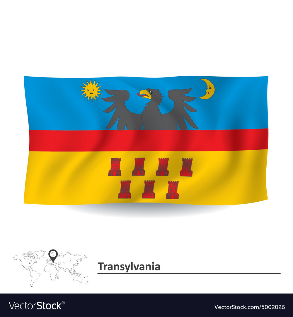 Flag of transylvania Royalty Free Vector Image