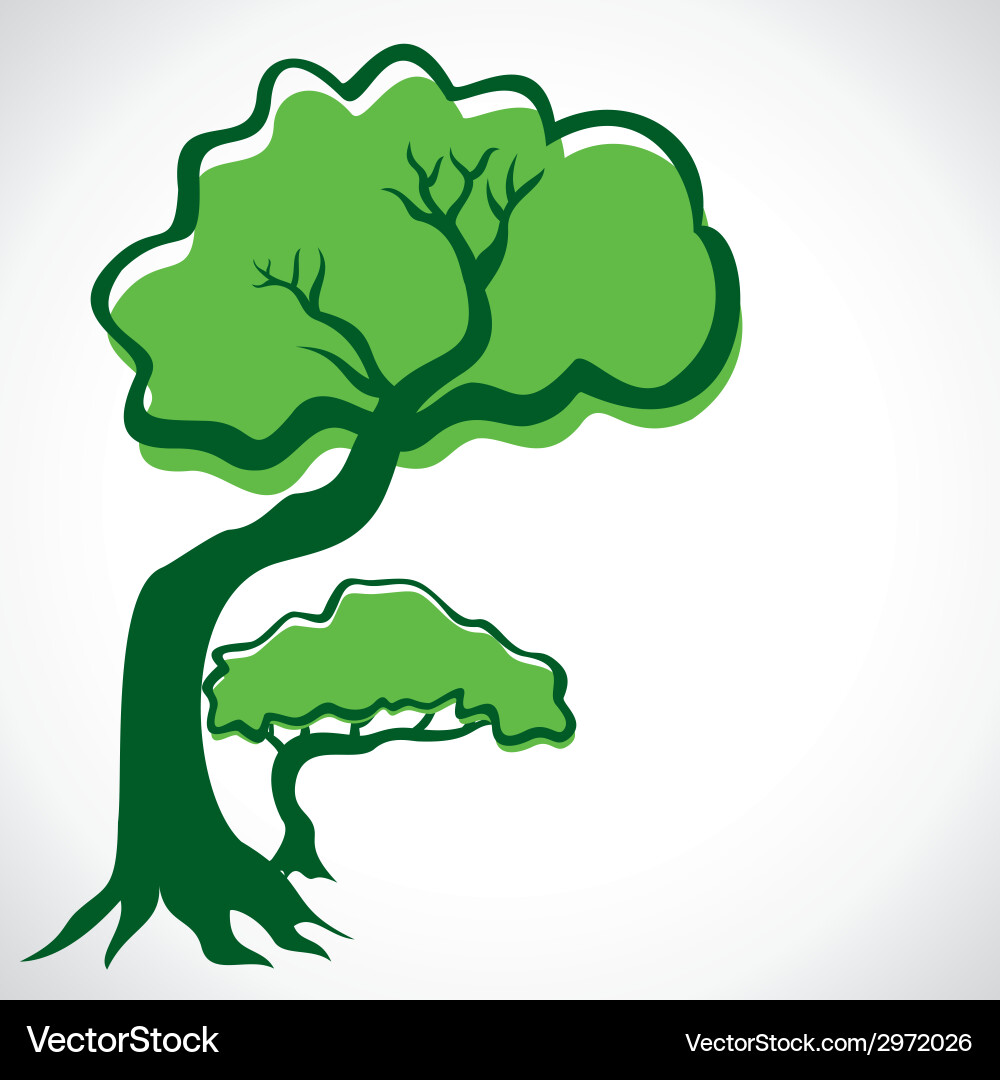 Green tree Royalty Free Vector Image - VectorStock