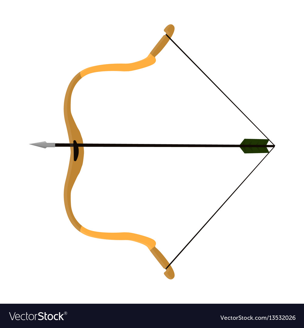 Hunting bowthe main weapon of the ancient mongols Vector Image