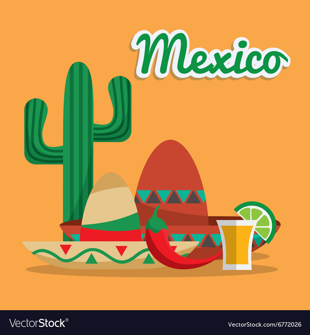 Mexico landmarks design Royalty Free Vector Image