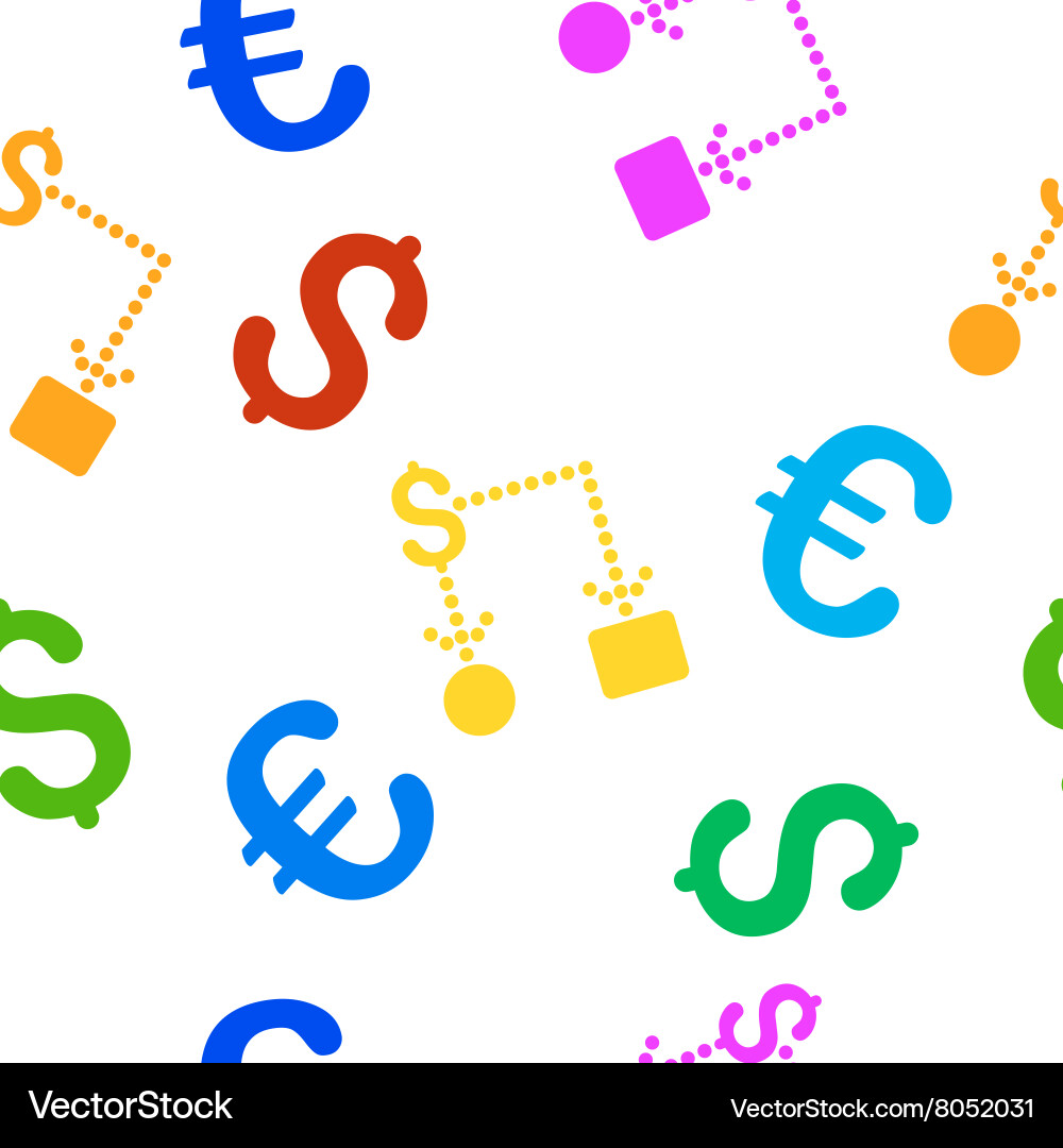 Cashflow seamless flat pattern Royalty Free Vector Image