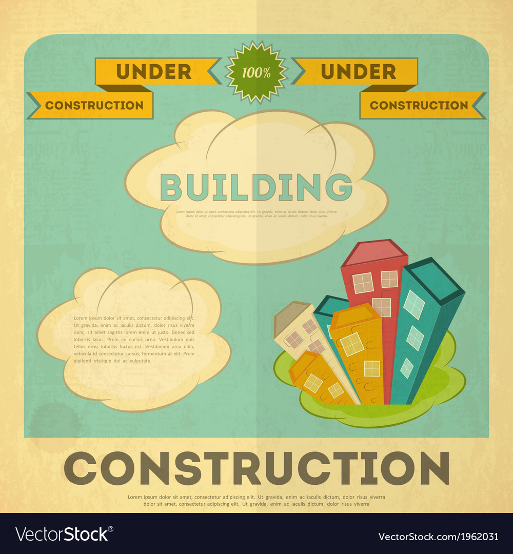 Construction placard Royalty Free Vector Image
