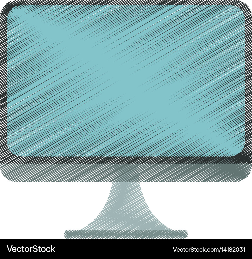 Desk computer icon image Royalty Free Vector Image