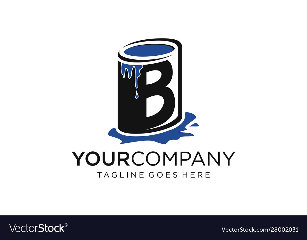 Paint cans for logo designs concept Royalty Free Vector