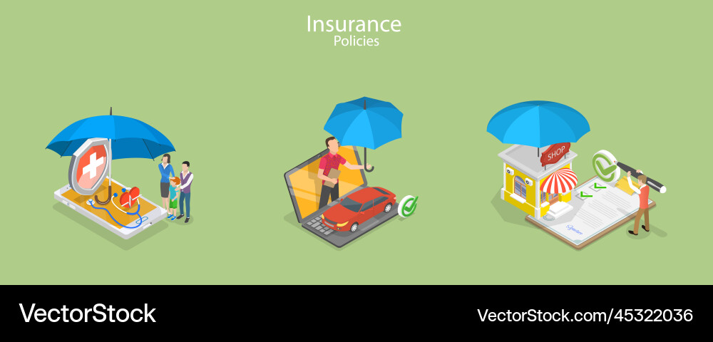 3d isometric flat conceptual Royalty Free Vector Image