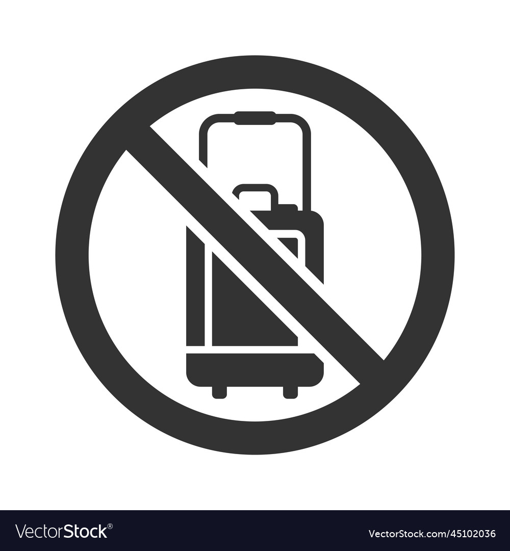 Bag restriction icon Royalty Free Vector Image