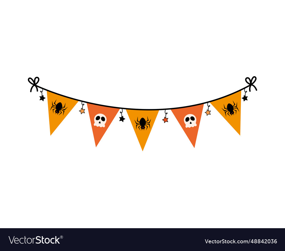 Halloween garland festive Royalty Free Vector Image