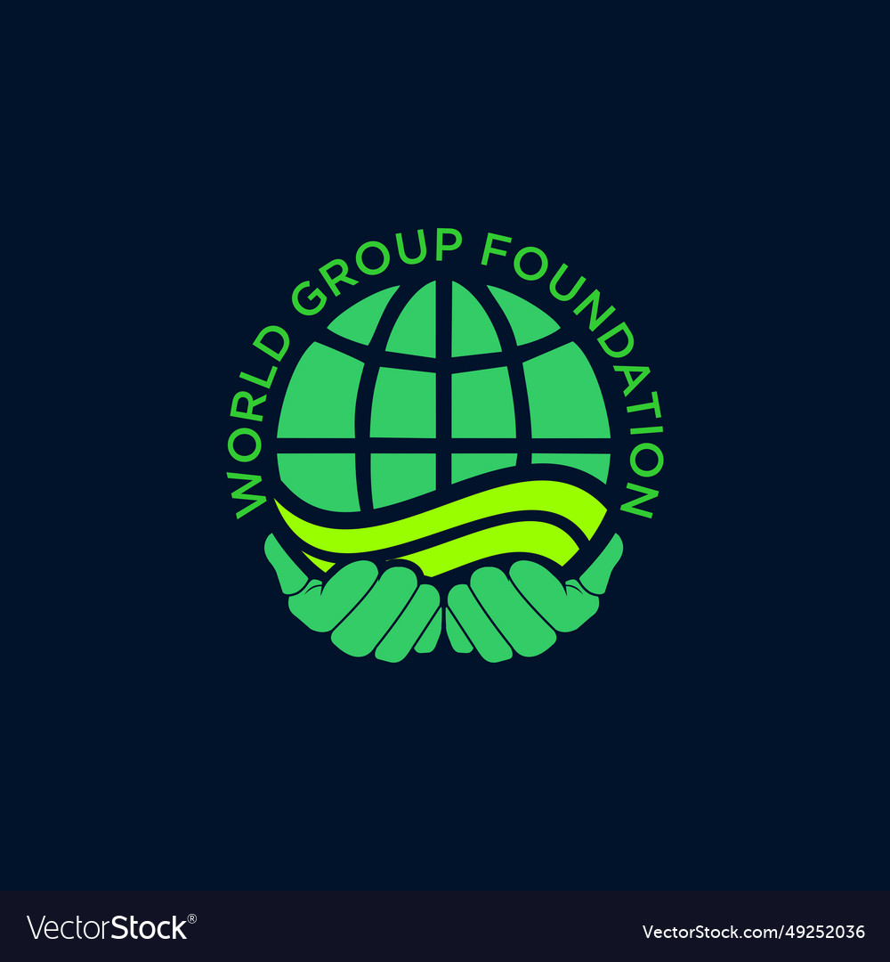 World foundations logo design Royalty Free Vector Image