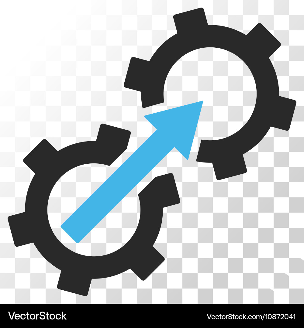 Gear integration icon Royalty Free Vector Image