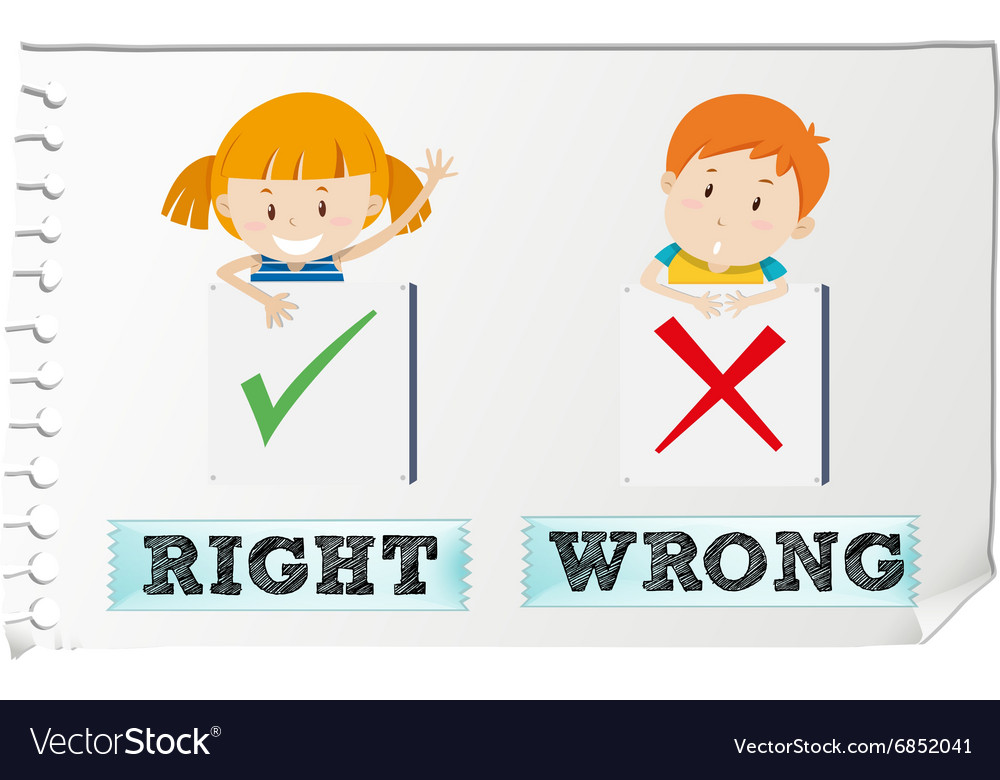 opposite-adjectives-right-and-wrong-royalty-free-vector