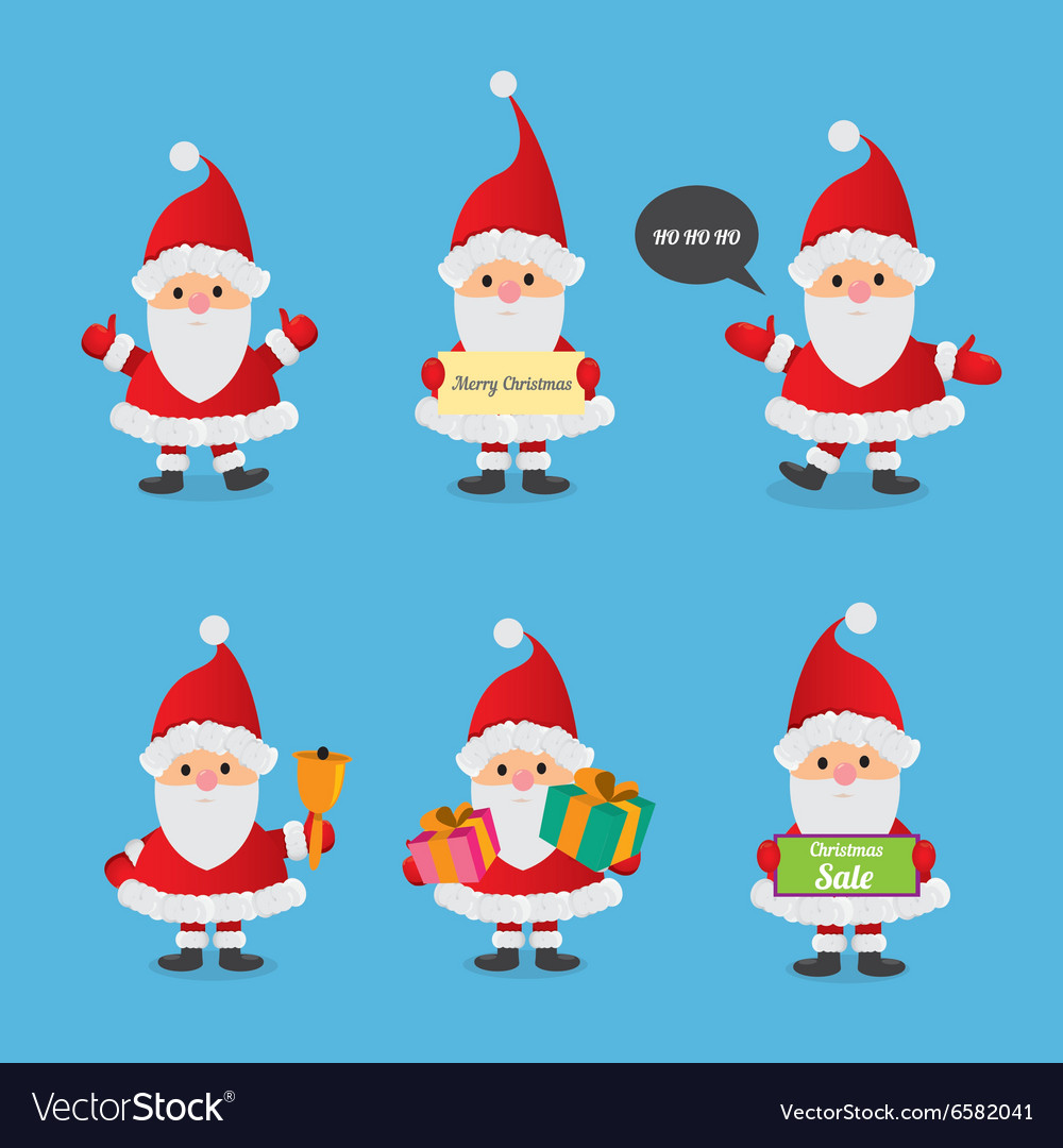 Santa claus collection Royalty Free Vector Image