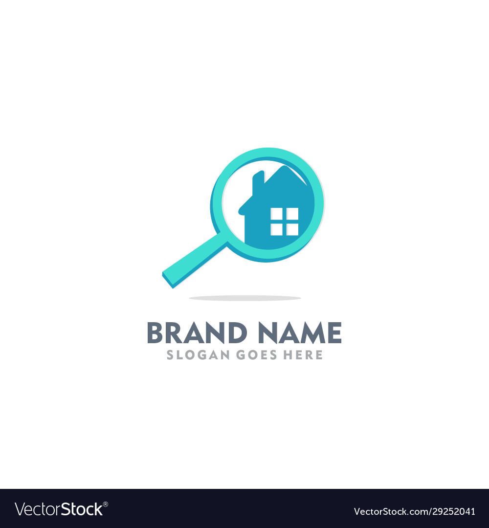 Search Home Realty Logo Royalty Free Vector Image