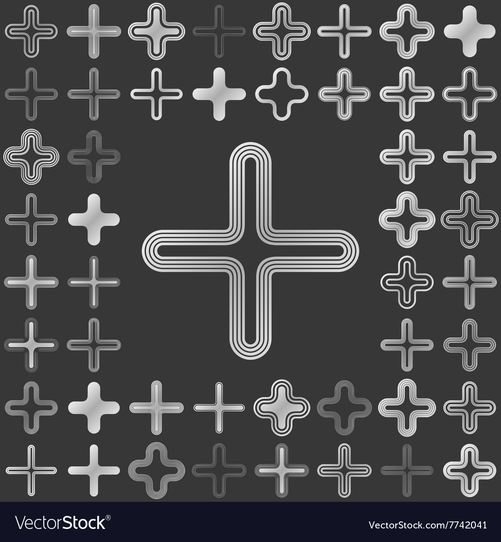 Silver cross Royalty Free Vector Image - VectorStock