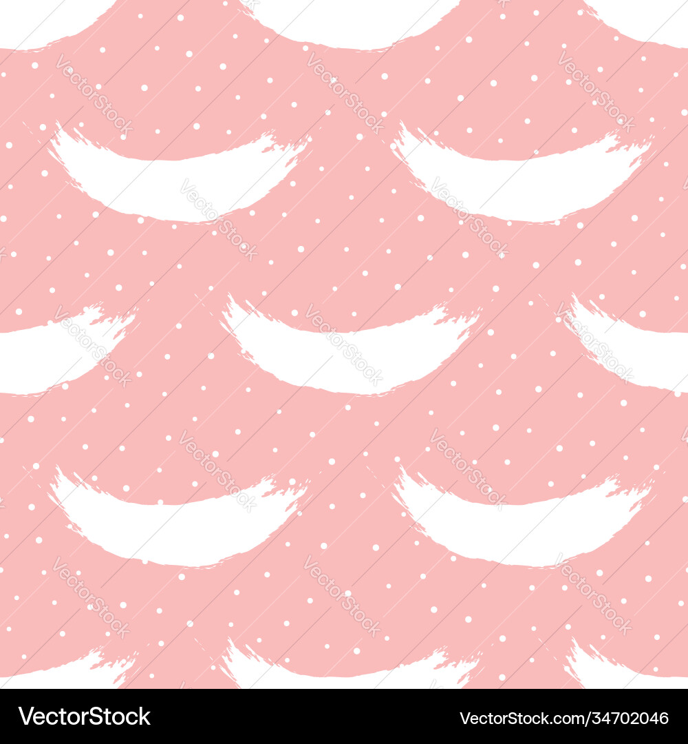 Abstract seamless pattern with curved brush Vector Image