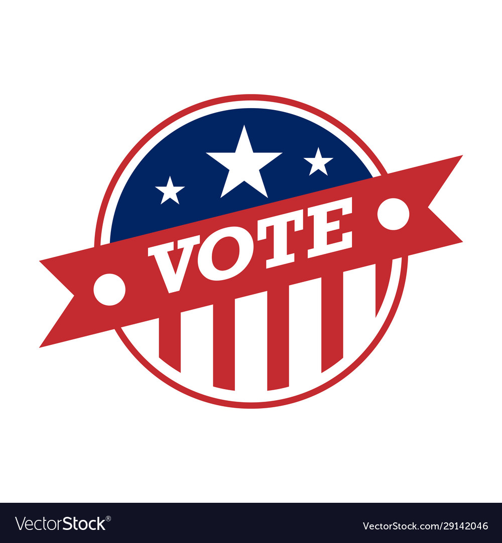 American presidential election badges and vote Vector Image