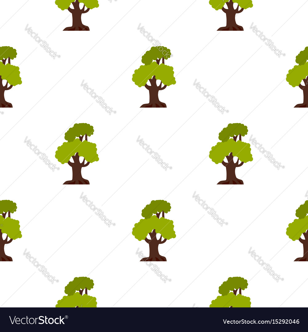 Big tree pattern flat Royalty Free Vector Image