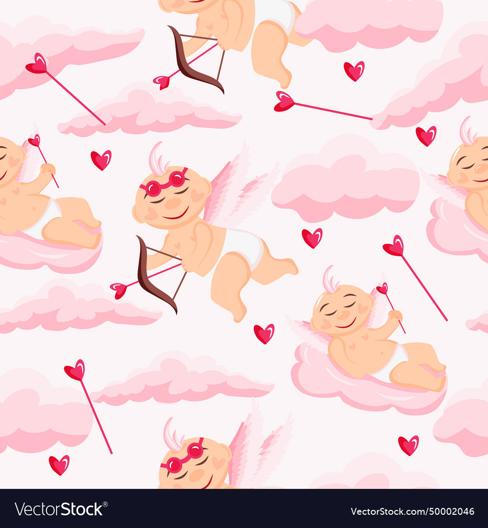 Cupid pattern Royalty Free Vector Image - VectorStock