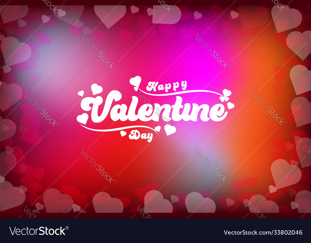 Happy valentines day typography poster Royalty Free Vector