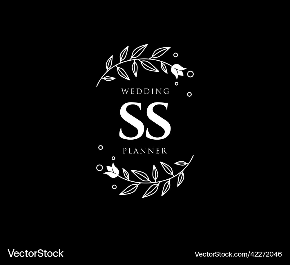 Ss initials letter wedding monogram logos Vector Image