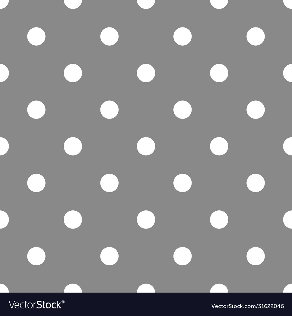 Tile Polka Dots Grey Pattern For Decoration Vector Image