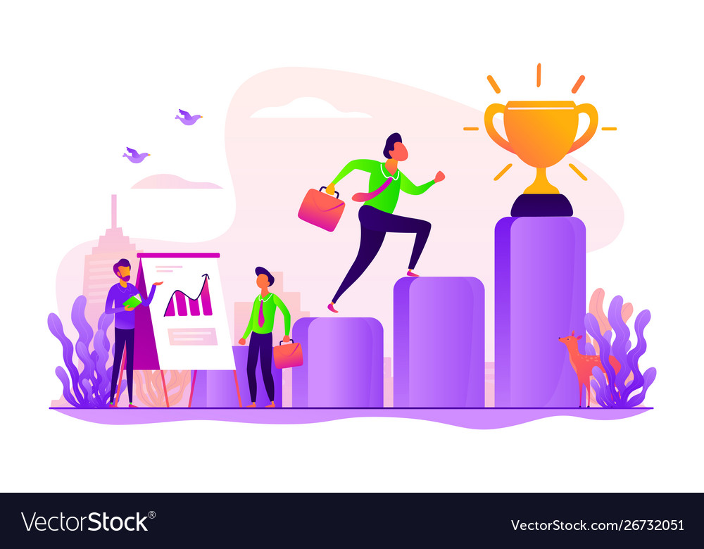 Business coaching concept Royalty Free Vector Image