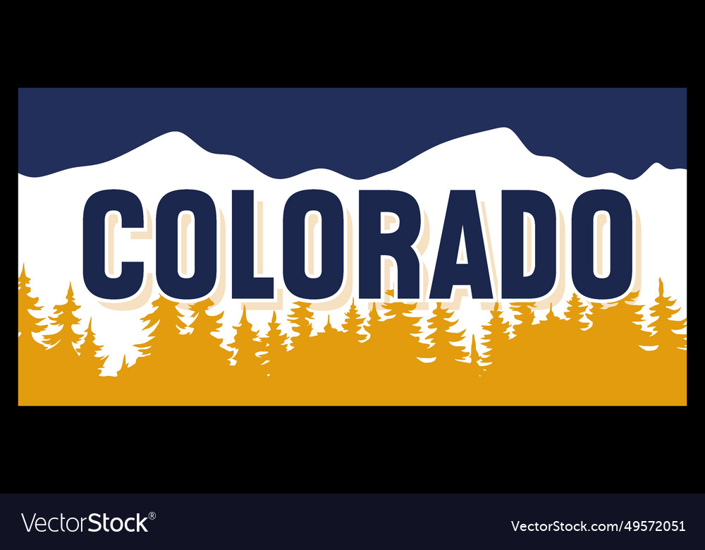 Colorado state united states of america Royalty Free Vector