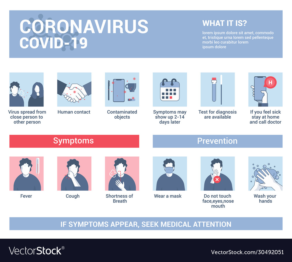 Flat modern design coronavirus - what it is Vector Image