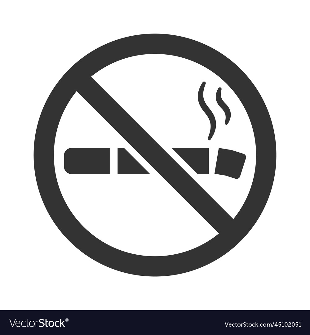 No smoking restriction icon Royalty Free Vector Image